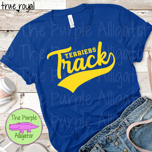 Terriers Track SC16 Mascot School Spirit - CHOOSE YOUR DESIGN COLOR (d2f TPA)