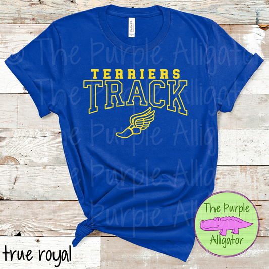 Terriers Track SC9 Mascot School Spirit - CHOOSE YOUR DESIGN COLOR (d2f TPA)