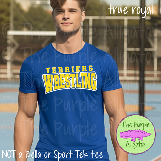 Terriers Wrestling SC18 Mascot School Spirit - CHOOSE YOUR DESIGN COLORS (d2f TPA)