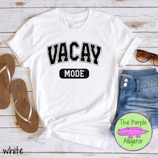 Vacay Mode – Distressed Retro Travel Vacation Graphic Apparel 0524 YDS