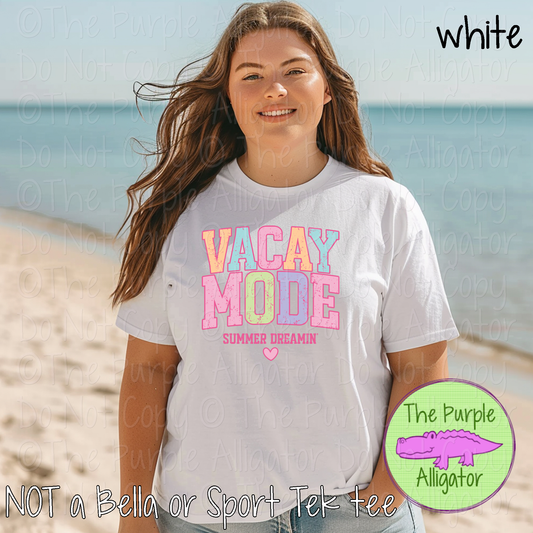 Vacay Mode – Summer Dreamin’ Retro Beach Vacation Graphic Coastal Apparel 0524 YDS
