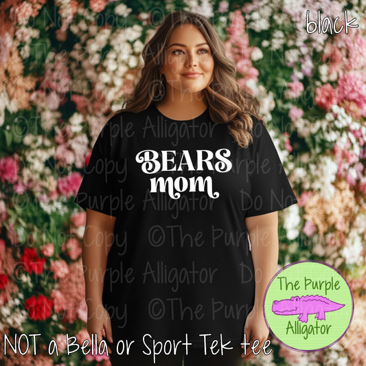 Bears Mom Vintage Charm | Elegant Retro Spirit Design - CHOOSE YOUR TEXT COLOR  1025 (d2f TPA)