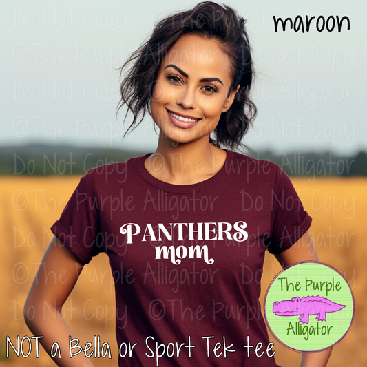 Panthers Mom Vintage Charm | Elegant Retro Spirit Design - CHOOSE YOUR TEXT COLOR  1025 (d2f TPA)