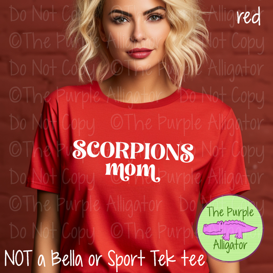 Scorpions Mom Vintage Charm | Elegant Retro Spirit Design - CHOOSE YOUR TEXT COLOR  1025 (d2f TPA)