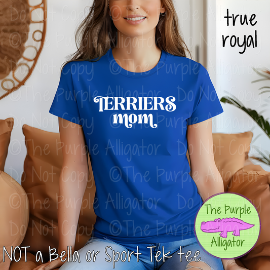 Terriers Mom Vintage Charm | Elegant Retro Spirit Design - CHOOSE YOUR TEXT COLOR  1025 (d2f TPA)