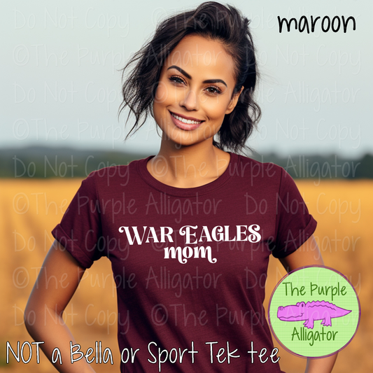 War Eagles Mom Vintage Charm | Elegant Retro Spirit Design - CHOOSE YOUR TEXT COLOR  1025 (d2f TPA)
