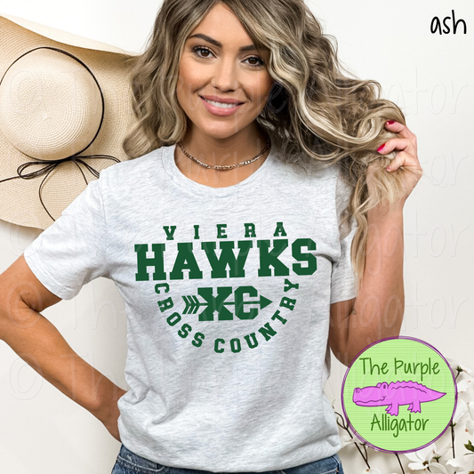 Viera Hawks Cross Country SC20 Mascot School Spirit - CHOOSE YOUR DESIGN COLOR (d2f TPA)