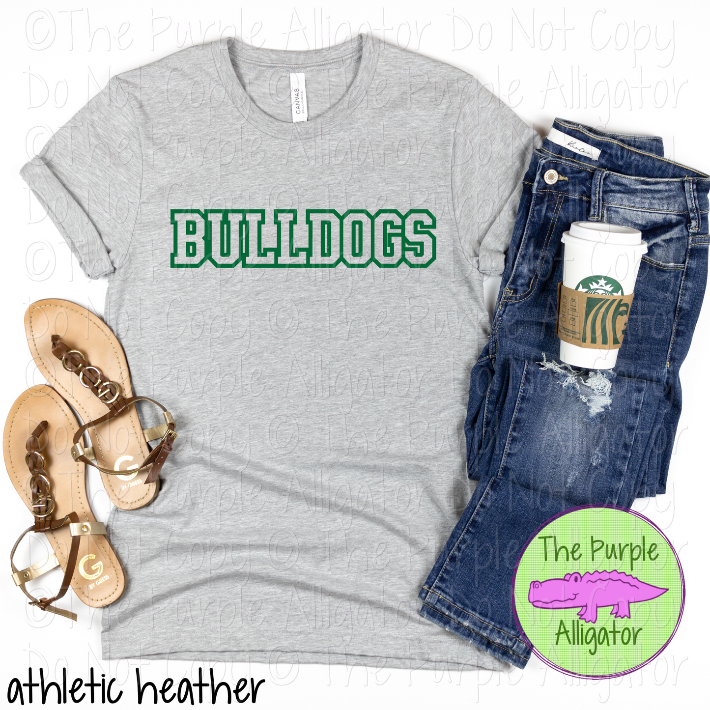 Bulldogs Varsity Edge - The Outline Series | Classic Outlined Varsity Spirit Wear - CHOOSE YOUR DESIGN COLOR - 1125 (d2f TPA)