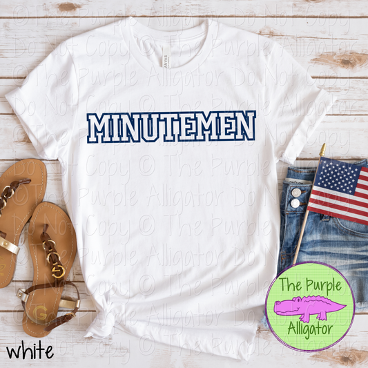Minutemen Varsity Edge - The Outline Series | Classic Outlined Varsity Spirit Wear - CHOOSE YOUR DESIGN COLOR - 1125 (d2f TPA)