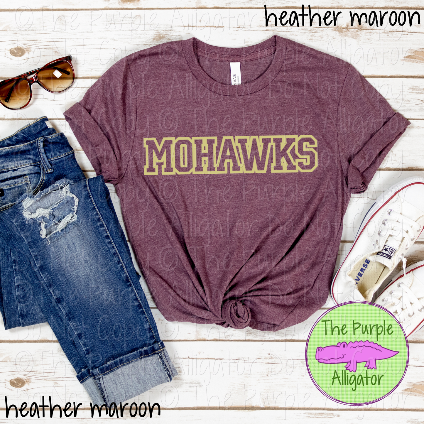 Mohawks Varsity Edge - The Outline Series | Classic Outlined Varsity Spirit Wear - CHOOSE YOUR DESIGN COLOR - 1125 (d2f TPA)