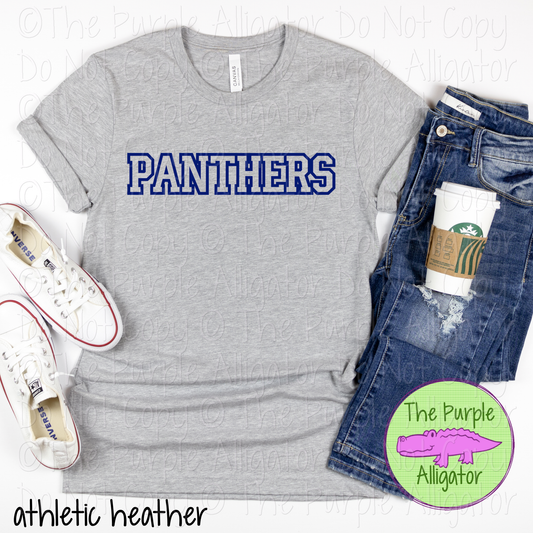 Panthers Varsity Edge - The Outline Series | Classic Outlined Varsity Spirit Wear - CHOOSE YOUR DESIGN COLOR - 1125 (d2f TPA)