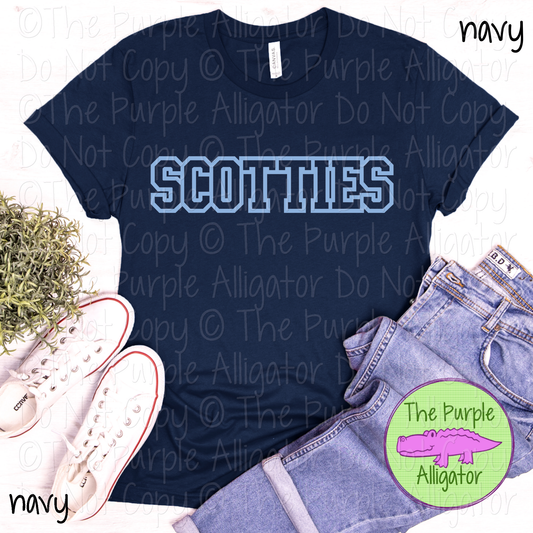 Scotties Varsity Edge - The Outline Series | Classic Outlined Varsity Spirit Wear - CHOOSE YOUR DESIGN COLOR - 1125 (d2f TPA)