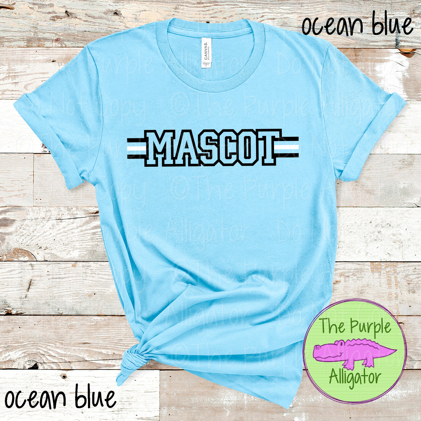 YOUR Mascot Varsity Edge Stripe - The Outline Series | Bold Outline Spirit Design for Fans & Teams - CHOOSE YOUR DESIGN COLORS - 1025 (d2f TPA)