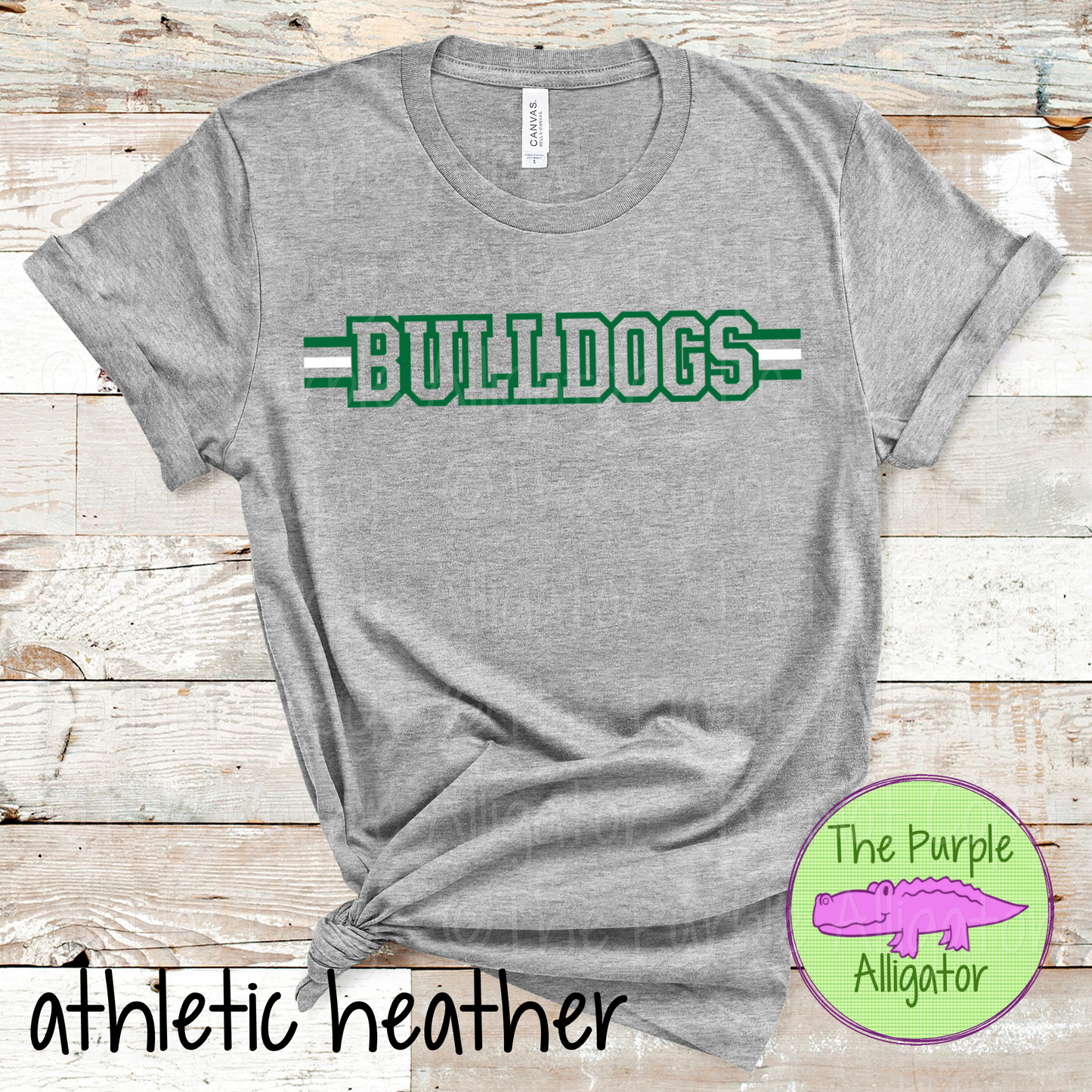 Bulldogs Varsity Edge Stripe - The Outline Series | Bold Outline Spirit Design for Fans & Teams - CHOOSE YOUR DESIGN COLORS - 1025 (d2f TPA)