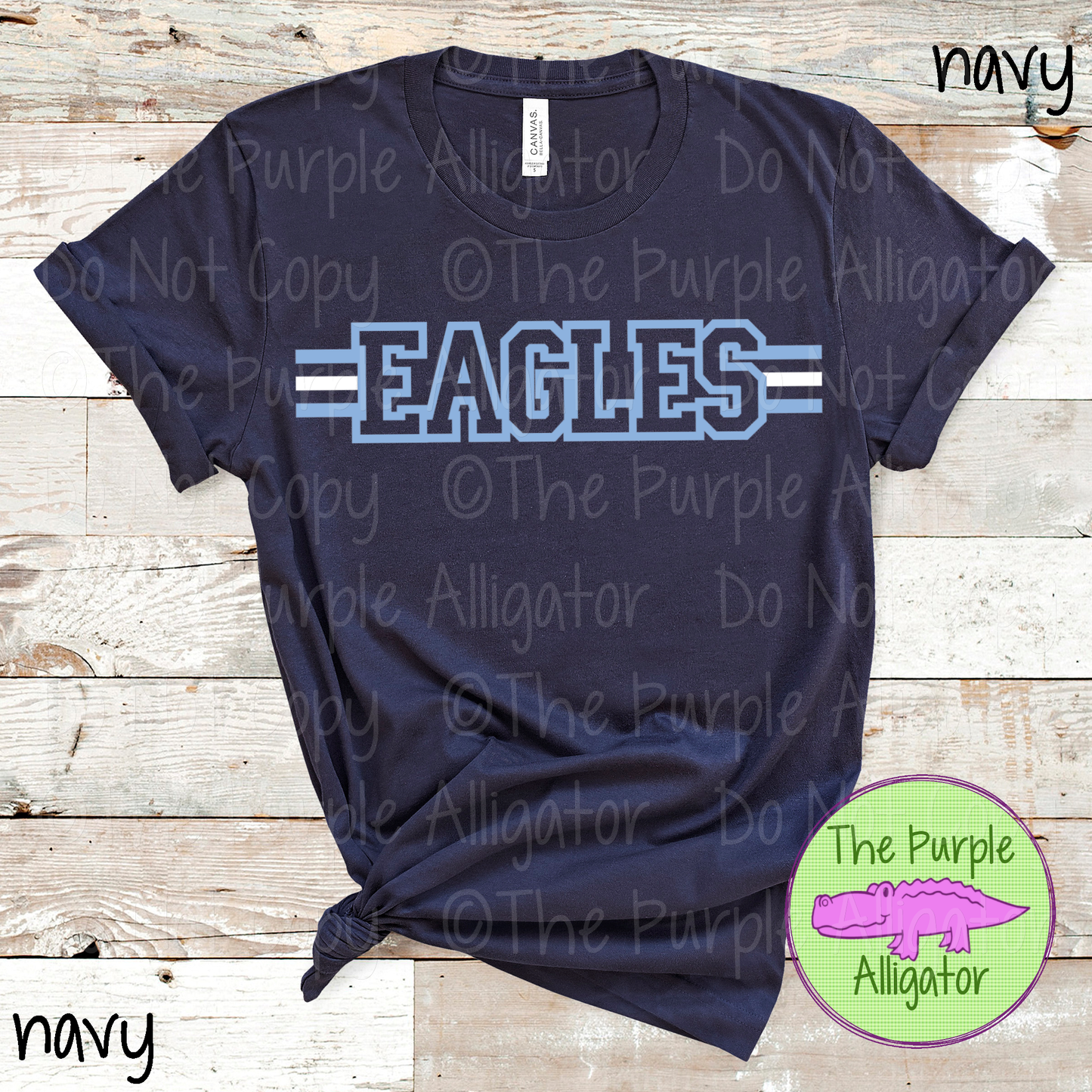Eagles Varsity Edge Stripe - The Outline Series | Bold Outline Spirit Design for Fans & Teams - CHOOSE YOUR DESIGN COLORS - 1025 (d2f TPA)