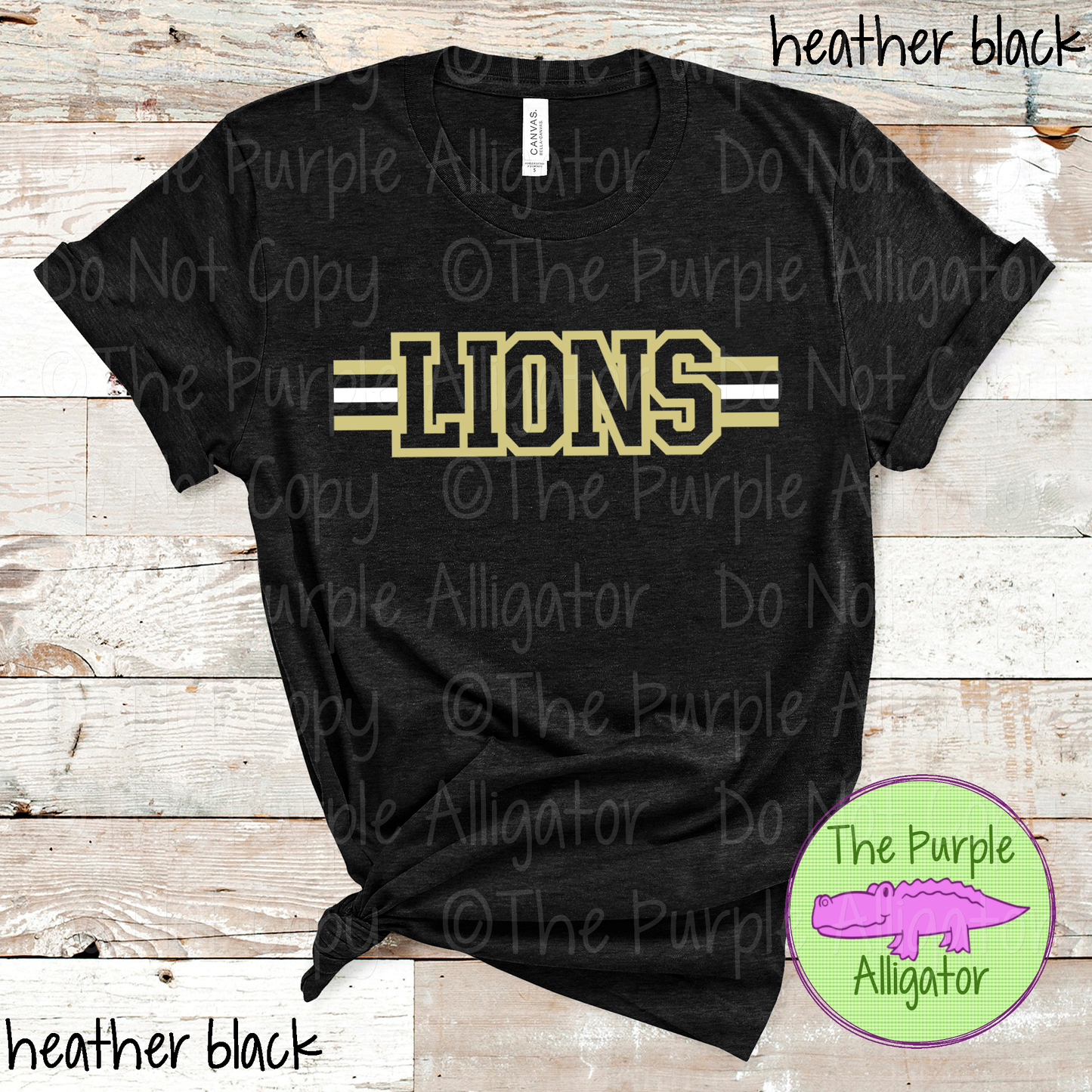 Lions Varsity Edge Stripe - The Outline Series | Bold Outline Spirit Design for Fans & Teams - CHOOSE YOUR DESIGN COLORS - 1025 (d2f TPA)