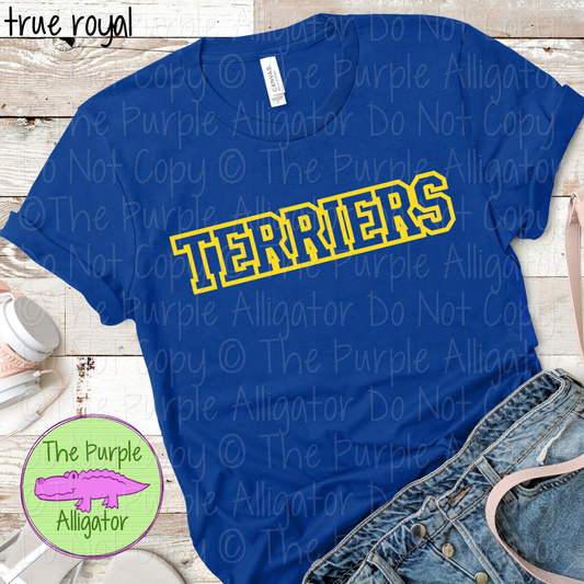 Terriers Varsity Edge - The Outline Series | Classic Outlined Varsity Spirit Wear - CHOOSE YOUR DESIGN COLOR - 1125 (d2f TPA)
