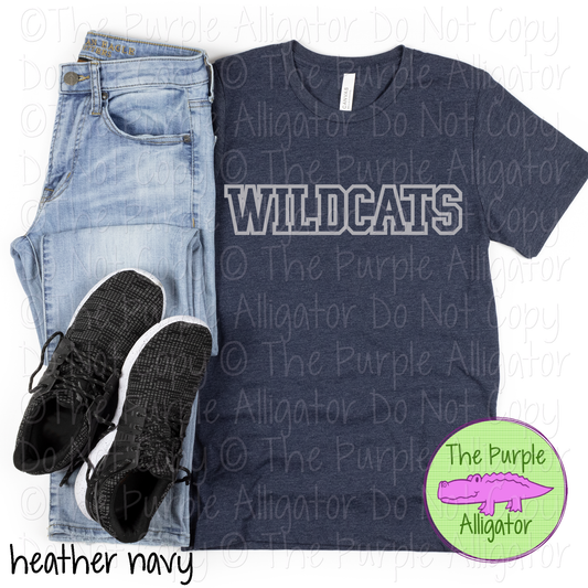 Wildcats Varsity Edge - The Outline Series | Classic Outlined Varsity Spirit Wear - CHOOSE YOUR DESIGN COLOR - 1125 (d2f TPA)