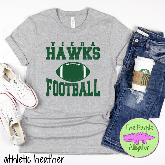 Viera Hawks Football SC3 Mascot School Spirit - CHOOSE YOUR DESIGN COLOR (d2f TPA)