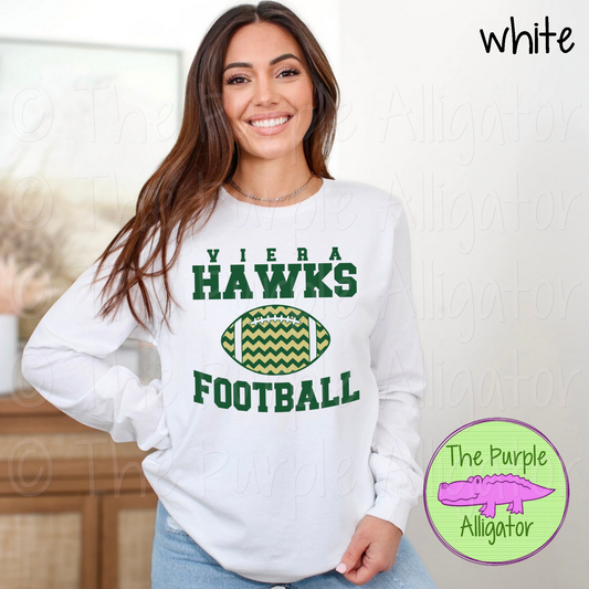 Viera Hawks Football SC4 Mascot School Spirit - CHOOSE YOUR DESIGN COLORS (d2f TPA)