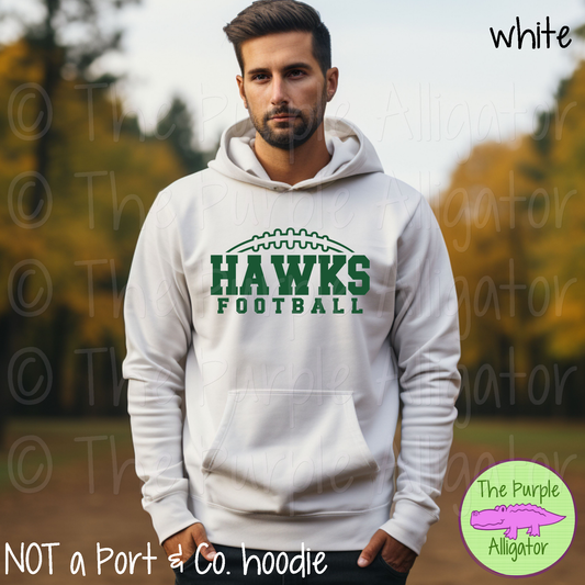 Hawks Football SC8 Mascot School Spirit - CHOOSE YOUR DESIGN COLOR (d2f TPA)