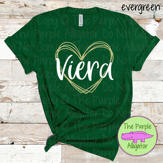 Viera Heart Frame | Custom Two-Color School & Mascot Spirit Wear 1026 TPA