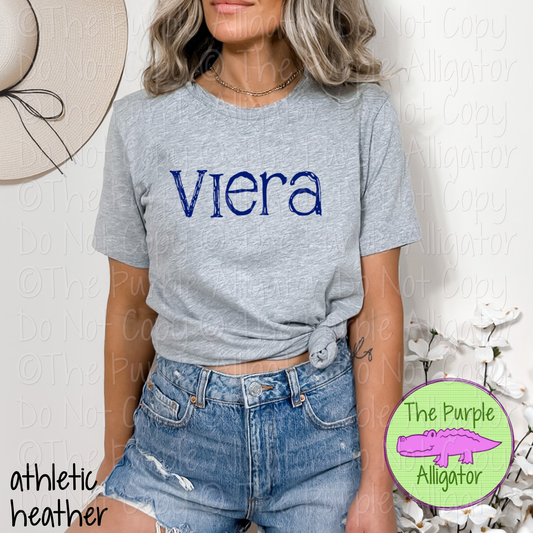 Viera Distorted | Bold Brush Stroke Spirit Wear Design – Rough Distorted School Style | CHOOSE YOUR TEXT COLOR - 0825 (d2f TPA)
