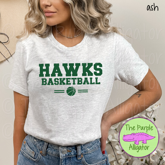 Hawks Basketball SC6 Mascot School Spirit - CHOOSE YOUR DESIGN COLOR (d2f TPA)