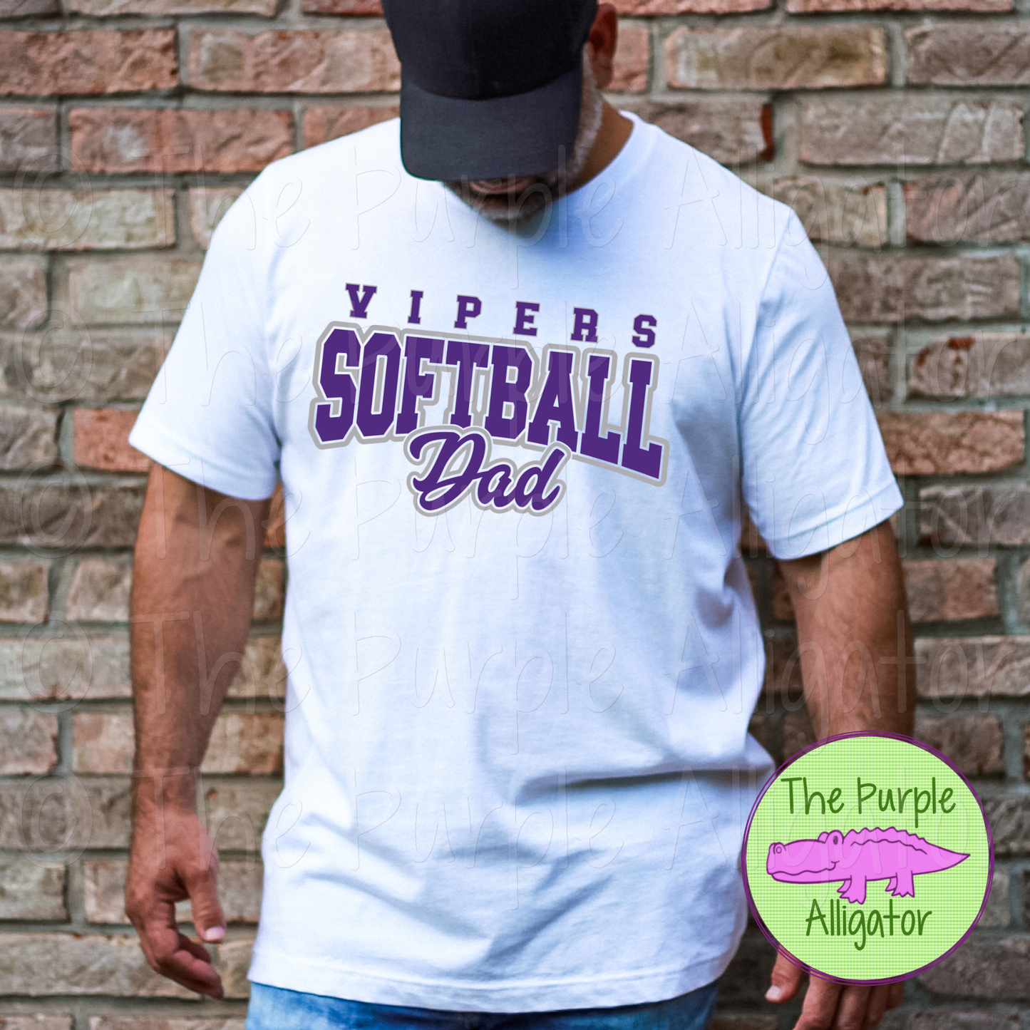 Vipers Softball Dad Purple Gray SC0050 (d2f TPA)