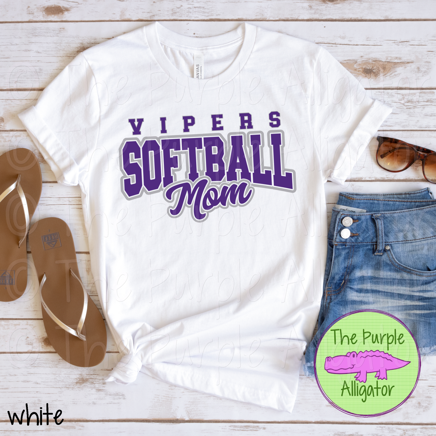 Vipers Softball Mom Purple Gray SC0049 (d2f TPA)