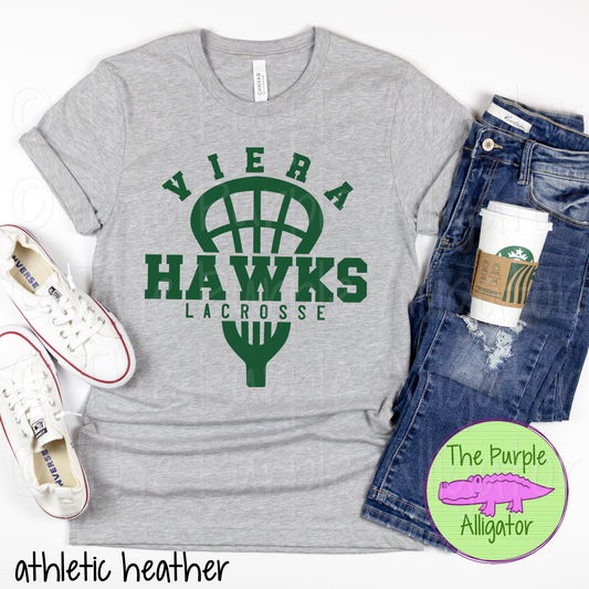 Viera Hawks Lacrosse SC20 Mascot School Spirit - CHOOSE YOUR DESIGN COLOR (d2f TPA)