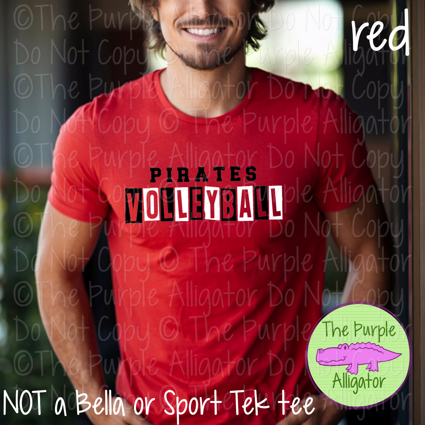 Pirates Volleyball Halftime Mascot School Spirit Wear Team Gear - CHOOSE YOUR DESIGN COLORS - 0525 (d2f TPA)