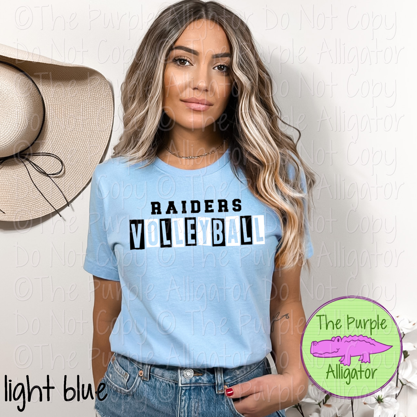 Raiders Volleyball Halftime Mascot School Spirit Wear Team Gear - CHOOSE YOUR DESIGN COLORS - 0525 (d2f TPA)