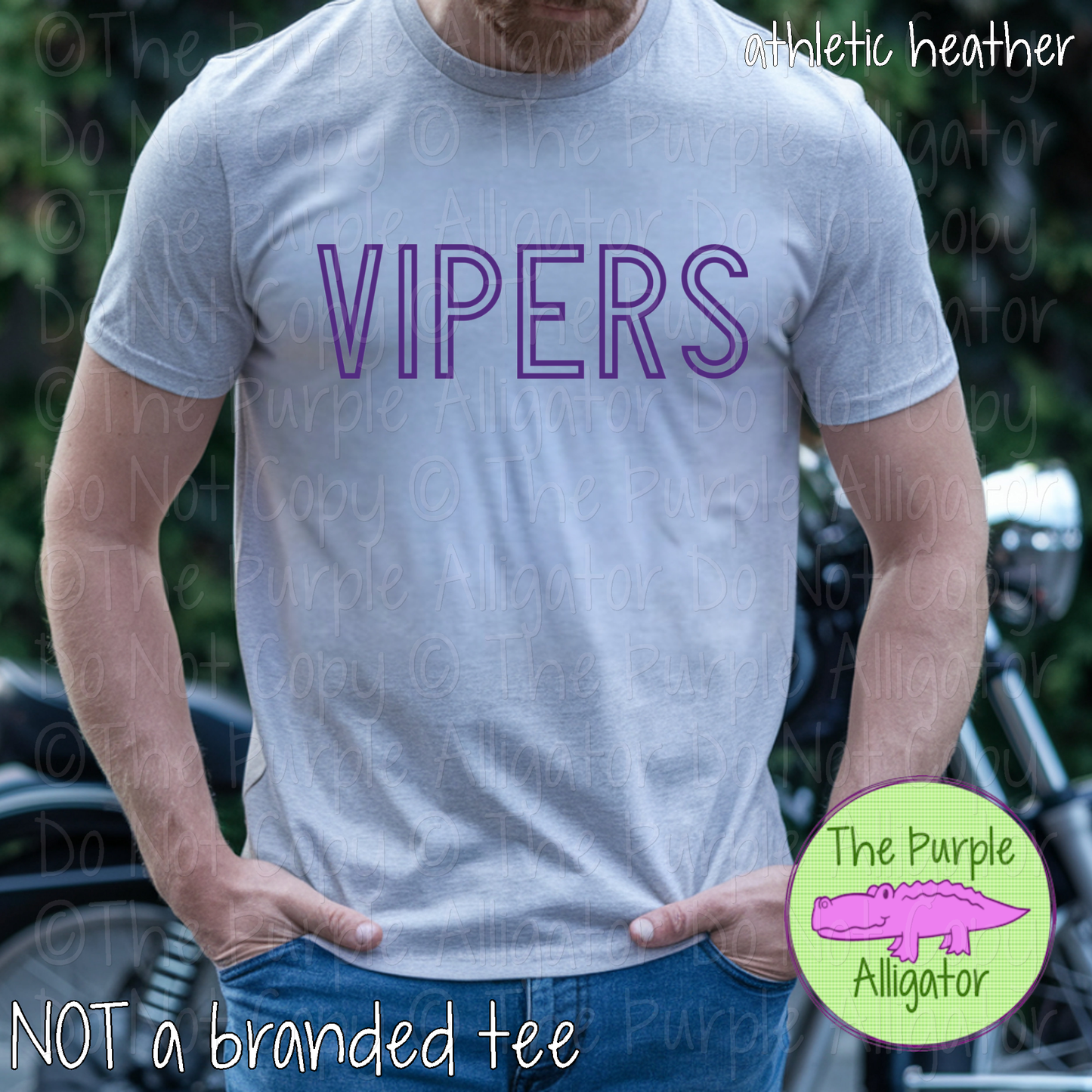 Vipers Iron Line - The Outline Series | Outline Spirit Wear Shirt - Bold Modern Block Design 0226 TPA