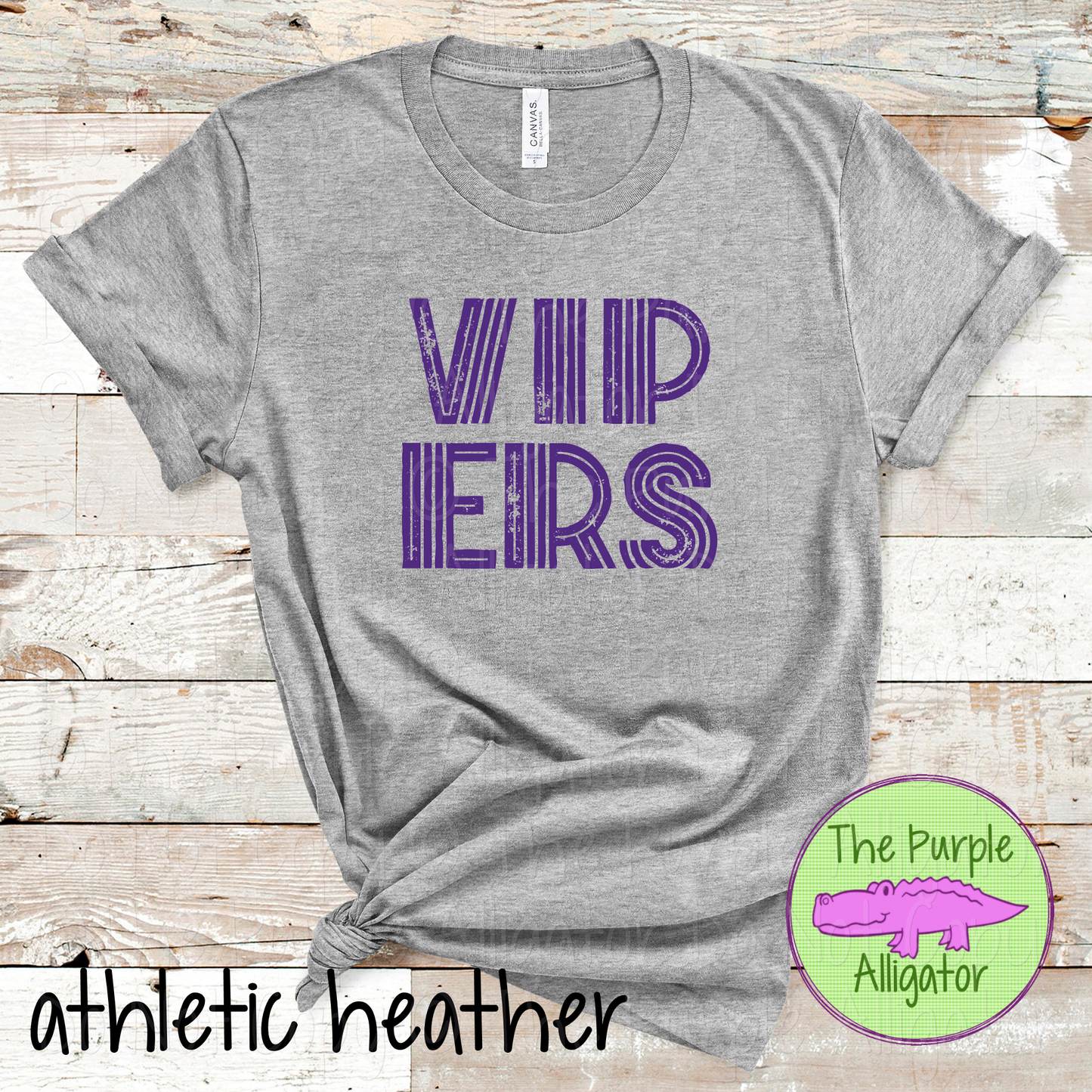Vipers Inline Edge - The Grunge Series - Mascot Spirit Wear Distressed Block Athletic Fan Apparel 0824 TPA