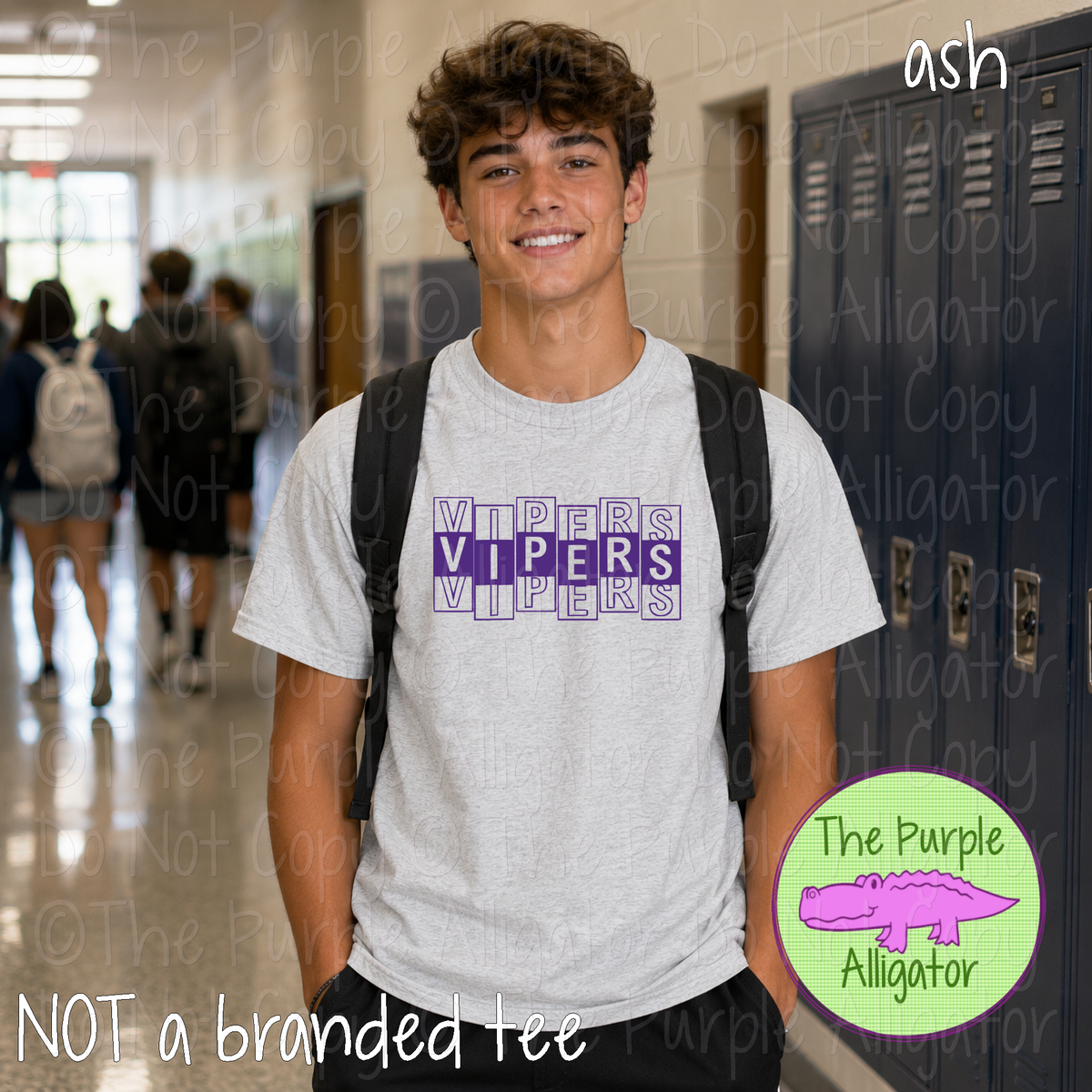 Vipers Side Step - The Stacked Series – Custom Spirit Wear School & Mascot Apparel 0926 TPA