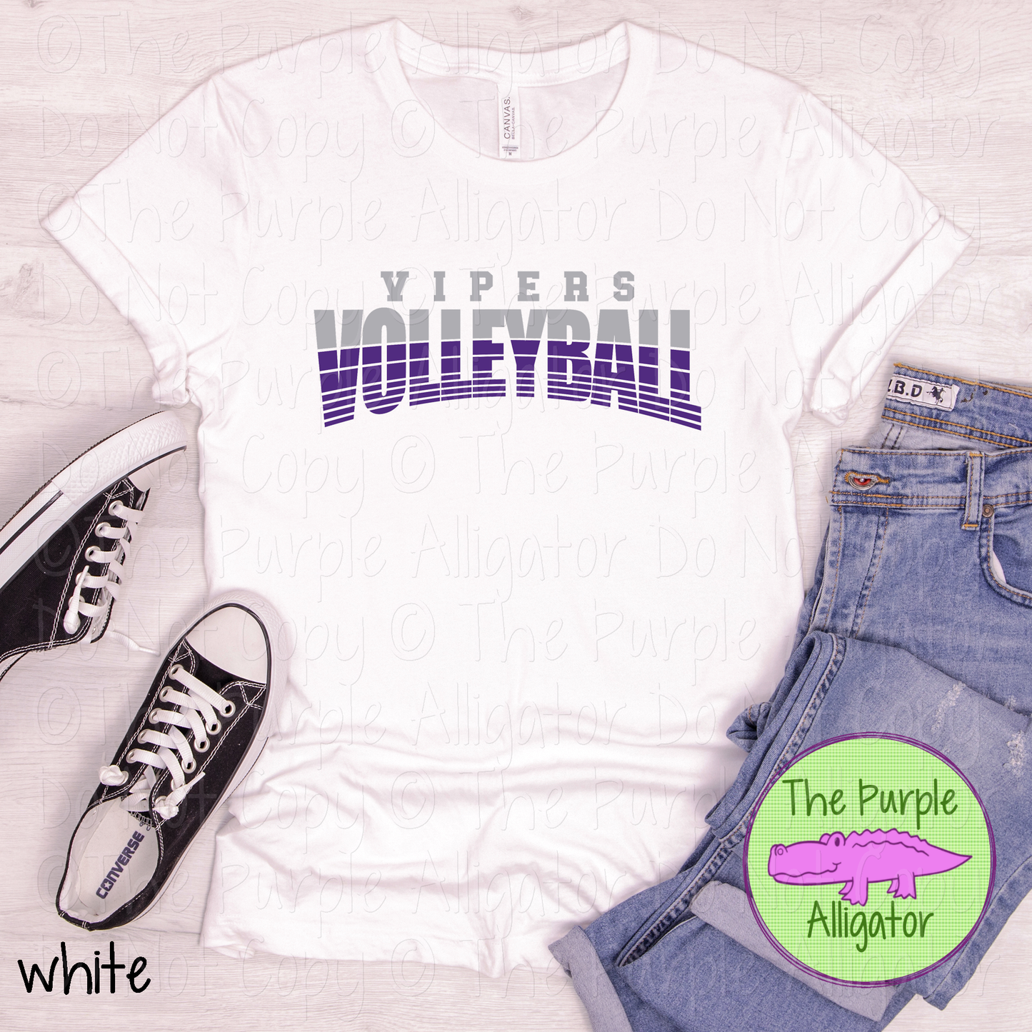 Vipers Volleyball 38 - Vintage Arch Custom Volleyball Spirit Wear Mascot Apparel 0626 TPA