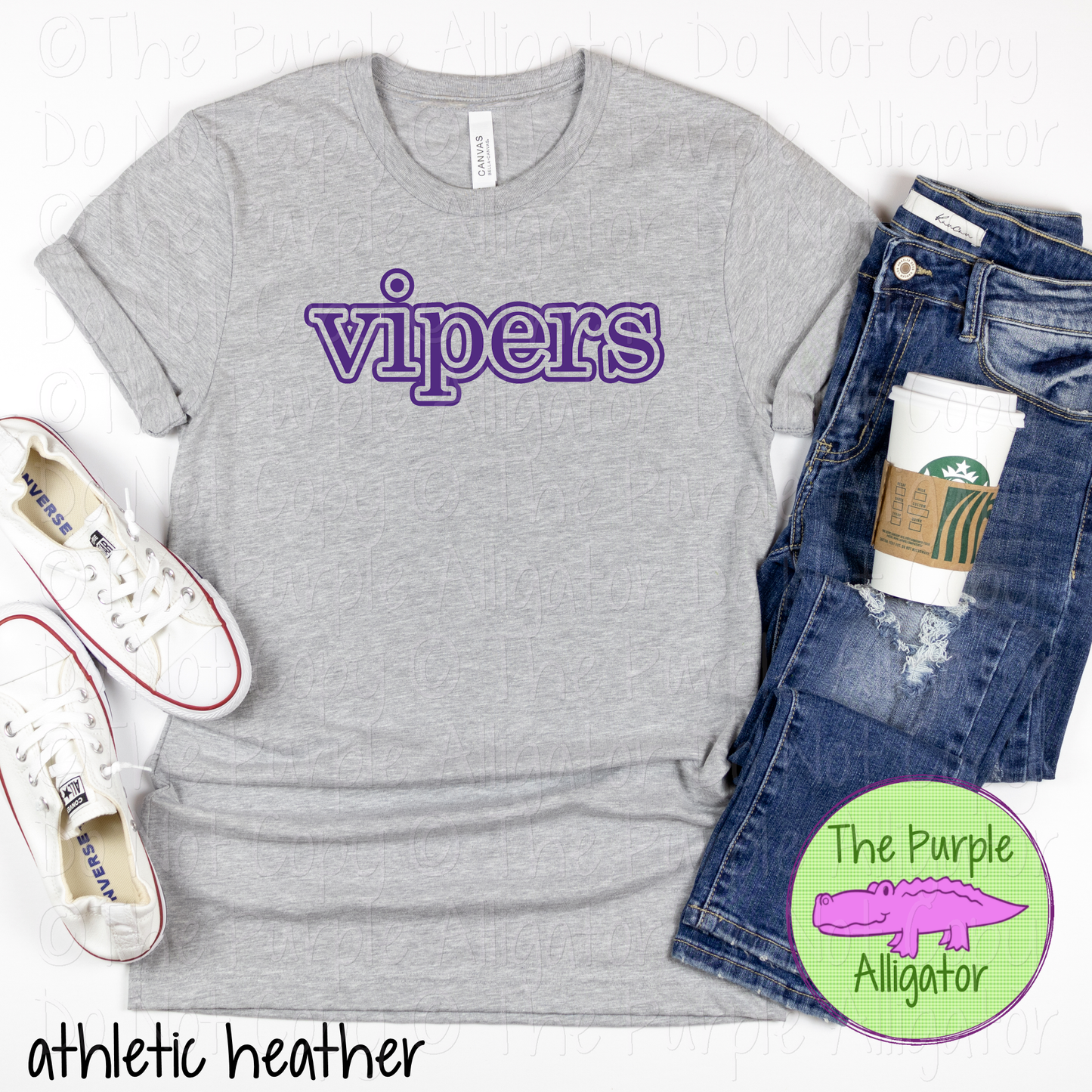 Vipers Legacy Outline - The Classic Series - Custom School & Mascot Spirit Wear Apparel 0626 TPA