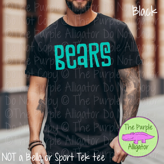 Bears Vintage Tiki Mascot School Spirit – Retro Hand-Drawn Spirit Wear Design - CHOOSE YOUR TEXT COLOR - 1224 (d2f TPA)