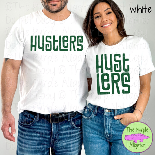 Hustlers Vintage Tiki Mascot School Spirit – Retro Hand-Drawn Spirit Wear Design - CHOOSE YOUR TEXT COLOR - 1224 (d2f TPA)
