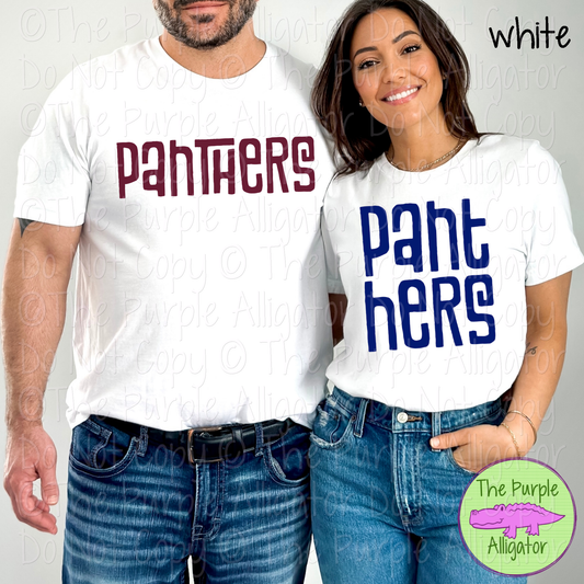 Panthers Vintage Tiki Mascot School Spirit – Retro Hand-Drawn Spirit Wear Design - CHOOSE YOUR TEXT COLOR - 1224 (d2f TPA)