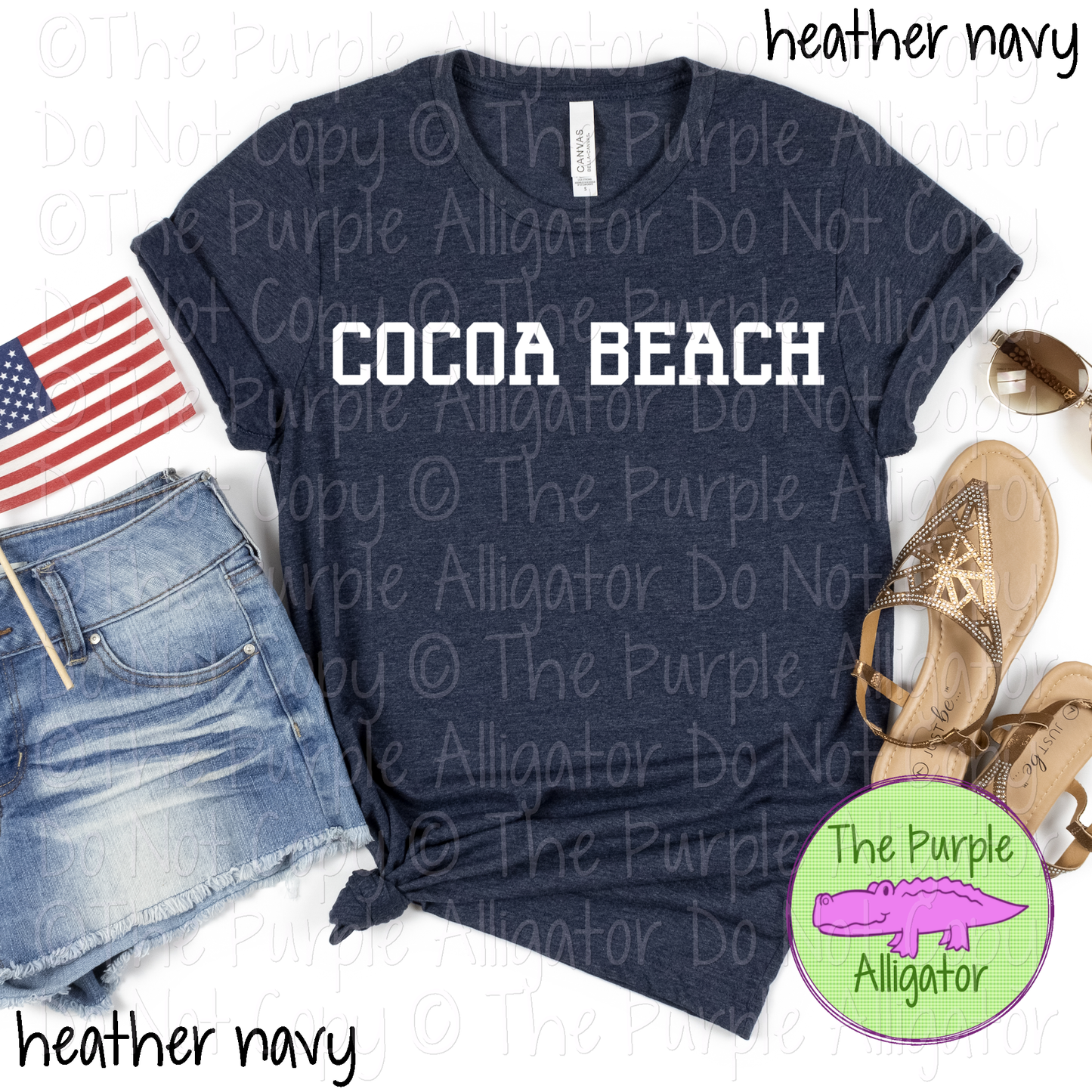 Cocoa Beach Varsity Slab | Bold School Spirit Apparel for Students, Staff & Fans - CHOOSE YOUR DESIGN COLOR 0725 (d2f TPA)