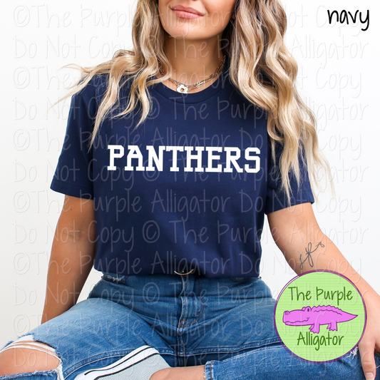 Panthers Varsity Slab | Bold School Spirit Apparel for Students, Staff & Fans - CHOOSE YOUR DESIGN COLOR 0725 (d2f TPA)