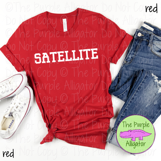 Satellite Varsity Slab | Bold School Spirit Apparel for Students, Staff & Fans - CHOOSE YOUR DESIGN COLOR 0725 (d2f TPA)