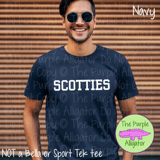 Scotties Varsity Slab | Bold School Spirit Apparel for Students, Staff & Fans - CHOOSE YOUR DESIGN COLOR 0725 (d2f TPA)