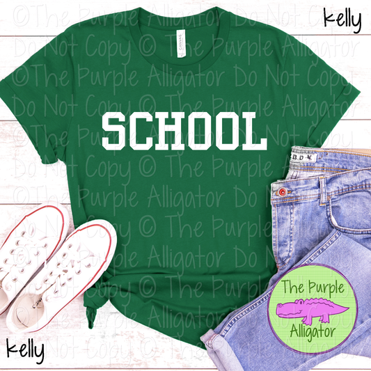 YOUR School Varsity Slab | Bold School Spirit Apparel for Students, Staff & Fans - CHOOSE YOUR DESIGN COLOR 0725 (d2f TPA)
