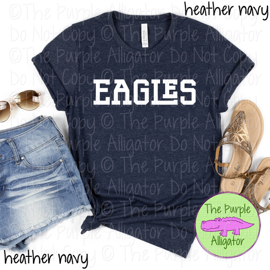 Eagles Varsity Slab Funky | Bold & Playful Spirit Wear for Students, Staff & Fans - CHOOSE YOUR DESIGN COLOR 0725 (d2f TPA)