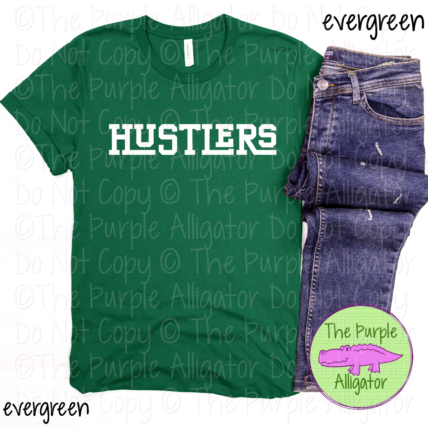Hustlers Varsity Slab Funky | Bold & Playful Spirit Wear for Students, Staff & Fans - CHOOSE YOUR DESIGN COLOR 0725 (d2f TPA)