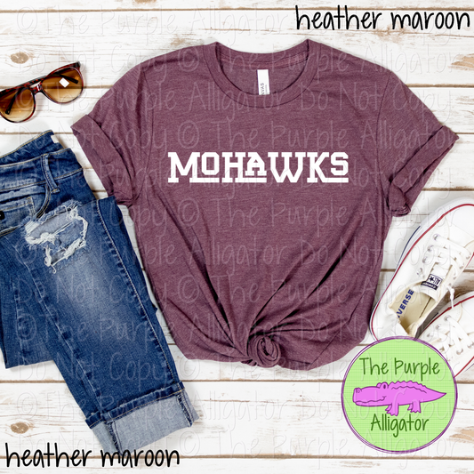 Mohawks Varsity Slab Funky | Bold & Playful Spirit Wear for Students, Staff & Fans - CHOOSE YOUR DESIGN COLOR 0725 (d2f TPA)