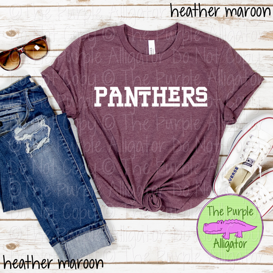 Panthers Varsity Slab Funky | Bold & Playful Spirit Wear for Students, Staff & Fans - CHOOSE YOUR DESIGN COLOR 0725 (d2f TPA)